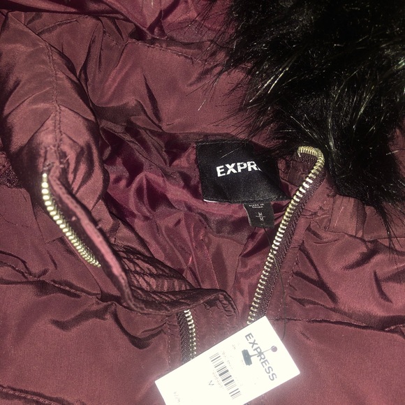 ππHOST PICK ππ Express Super Cute Warm PUFFER Coat w/Faux Fur Removable Hood - Picture 3 of 5